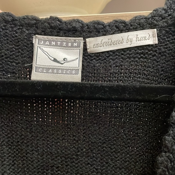 Gorgeous deep gray multi colored sweater embroidered by hand designs - Picture 3 of 6